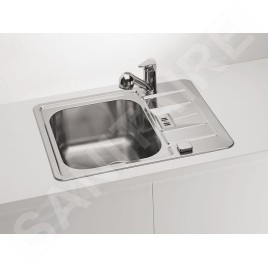 Alveus Line Maxim - Évier 615x500 mm, avec commande du vidage, inox 1085947