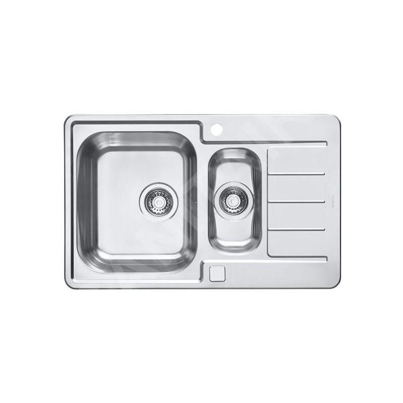 Alveus Line Maxim - Évier 790x500 mm, avec commande du vidage, inox 1085948