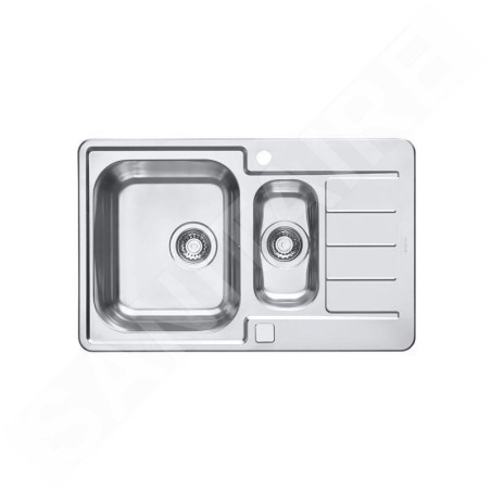Alveus Line Maxim - Évier 790x500 mm, avec commande du vidage, inox 1085948