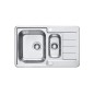 Alveus Line Maxim - Évier 790x500 mm, avec commande du vidage, inox 1085948
