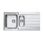 Alveus Line Maxim - Évier 985x505 mm, avec commande du vidage, inox 1085952