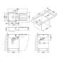 Alveus Line Maxim - Évier 985x505 mm, avec commande du vidage, inox 1085952