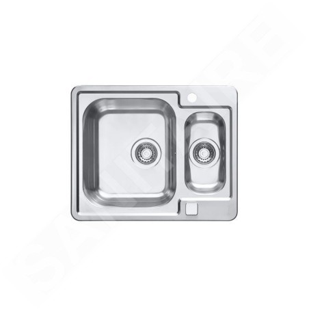 Alveus Line Maxim - Évier 620x505 mm, avec commande du vidage, inox 1085957