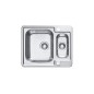 Alveus Line Maxim - Évier 620x505 mm, avec commande du vidage, inox 1085957