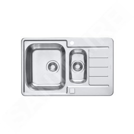 Alveus Line Maxim - Évier 795x505 mm, avec commande du vidage, inox 1085960