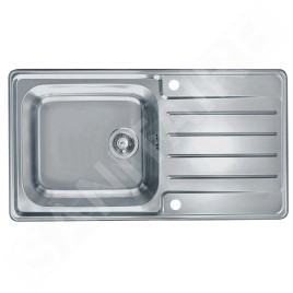 Alveus Praktik - Évier 980x500 mm, avec commande du vidage, inox 1085977