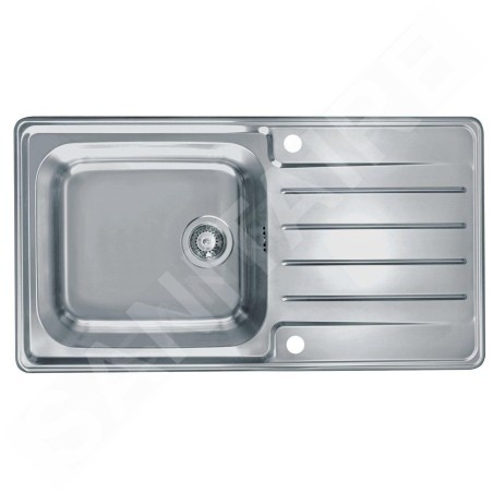 Alveus Praktik - Évier 980x500 mm, avec commande du vidage, inox 1085977