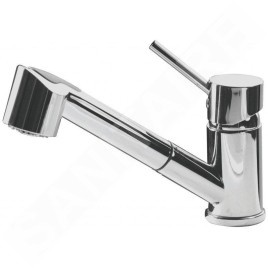 Alveus Cleo - Mitigeur d'évier avec douchette extractible, chrome 1088774