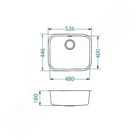 Alveus Variant - Évier 526x446 mm, inox 1090271