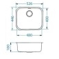 Alveus Variant - Évier 526x446 mm, inox 1090271