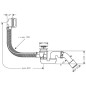 Hansgrohe Flexaplus - Ensemble complet avec garniture de vidage et trop-plein pour baignoires normales chrome 58143000