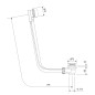 Polysan Accessoires - Garniture de vidage et de trop-plein pour baignoire, longueur 775 mm, chrome 71681