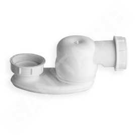 Polysan Accessoires - Siphon avec écrou-raccord 1 1/2, hauteur 42 mm, blanc 71712