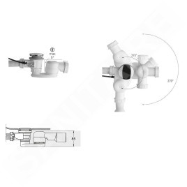 Polysan Accessoires - Siphon avec écrou-raccord 1 1/2, hauteur 42 mm, blanc 71712