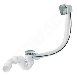 Cersanit Accessoires - Garniture de vidage et de trop-plein pour baignoire, longueur 59 mm, chrome S904-004