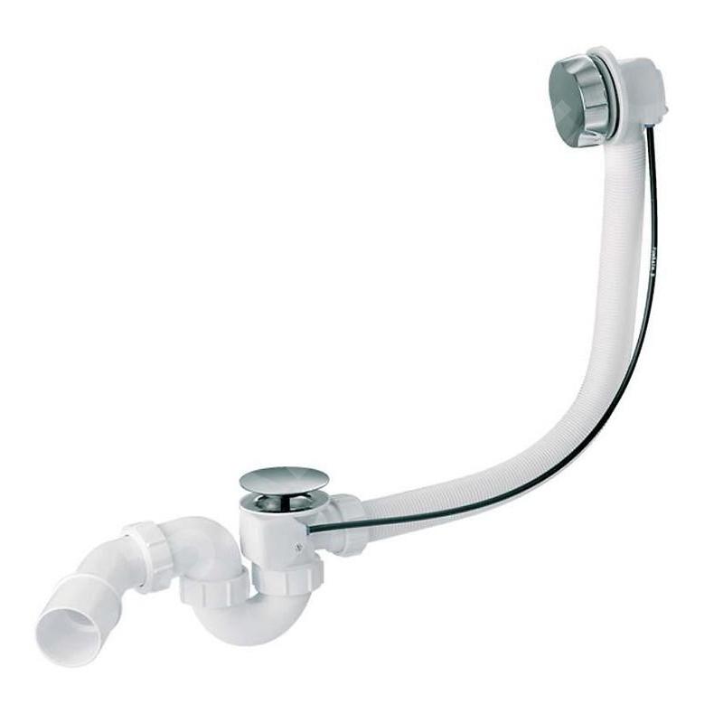 Cersanit Accessoires - Garniture de vidage et de trop-plein pour baignoire, longueur 59 mm, chrome S904-004