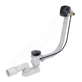 kielle Garnitures de vidage - Garniture de vidage et remplissage par le trop-plein, longueur 570mm, noir mat 11601034
