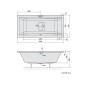 Polysan Baignoires - Baignoire rectangulaire MARLENE, 2000x900x480 mm, blanche 78731