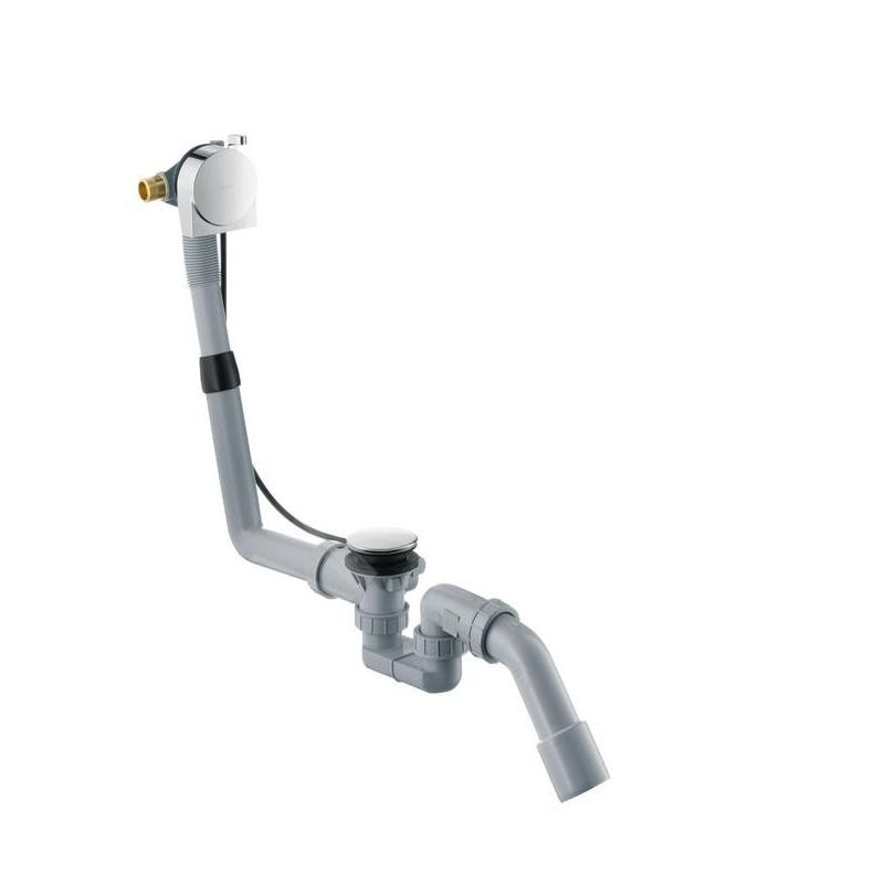 Hansgrohe Exafill S - Ensemble complet d’évacuation de baignoire avec garniture de vidage et trop-plein pour baignoires
