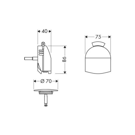 Hansgrohe Exafill - Set de finition pour baignoire, chrome 58127000