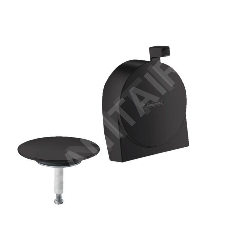 Hansgrohe Exafill S - Set de finiton de garniture de vidage pour baignoire, noir mat 58117670