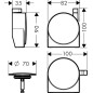 Hansgrohe Exafill S - Set de finiton de garniture de vidage pour baignoire, noir mat 58117670