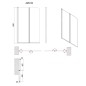 Aqualine Wila - Paroi de baignoire pliante 900x1400 mm, aluminium brillant/verre clair AQ5742