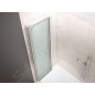 Aqualine Wila - Paroi de baignoire pliante 900x1400 mm, aluminium brillant/verre clair AQ5742