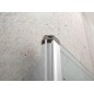 Aqualine Wila - Paroi de baignoire pliante 900x1400 mm, aluminium brillant/verre clair AQ5742