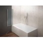 Aqualine Wila - Paroi de baignoire pliante 900x1400 mm, aluminium brillant/verre clair AQ5742