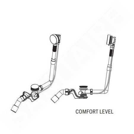 Kaldewei Accessoires - Ensemble de drain et trop-plein de bain, bowden, chrome 687772330999