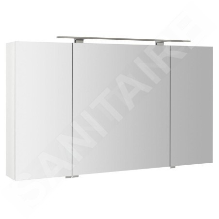 Sapho Riwa - Armoire avec miroir avec éclairage LED, 1210x700x170 mm, 3 portes, blanc brillant RIW120-0030