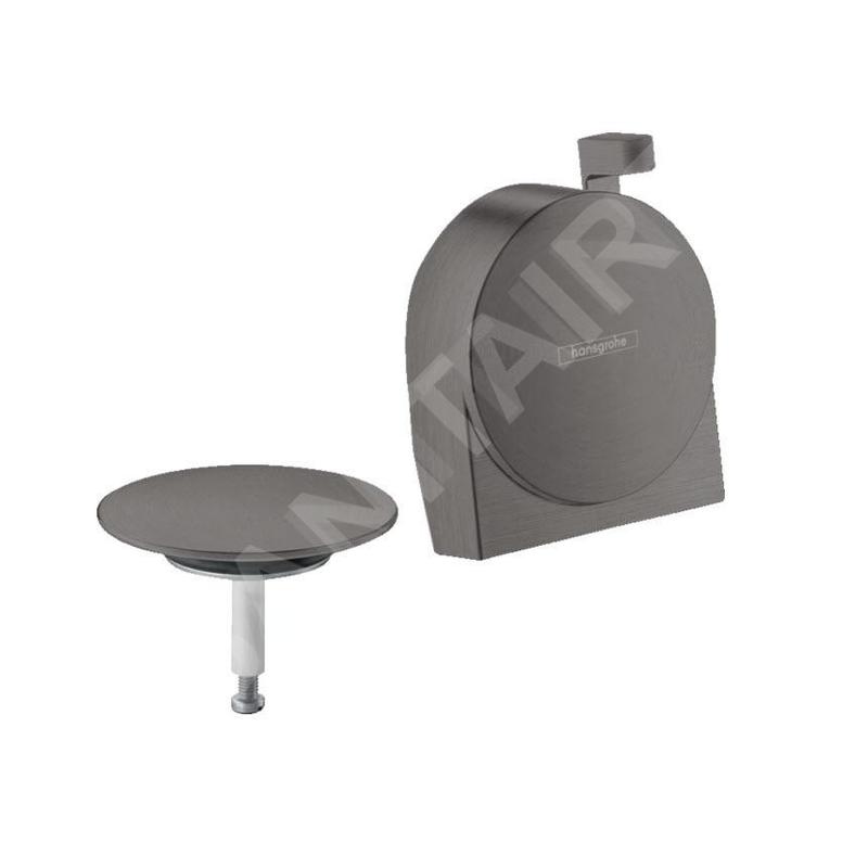 Hansgrohe Exafill S - Set de finition pour bec de baignoire, chrome noir brossé 58117340