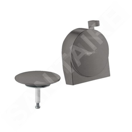 Hansgrohe Exafill S - Set de finition pour bec de baignoire, chrome noir brossé 58117340