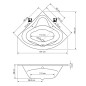 Aqualine Baignoires - Baignoire Dunaj II, 1400x1400x480 mm, blanc G1340 Aqualine Baignoires - Baignoire Dunaj II, 1400x1400x480 mm, blanc G1340