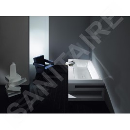 Kaldewei Avantgarde - Baignoire rectangulaire Asymmetric Duo 744, 1900x1000 mm, avec trous pour les poignées, antidérapant sur