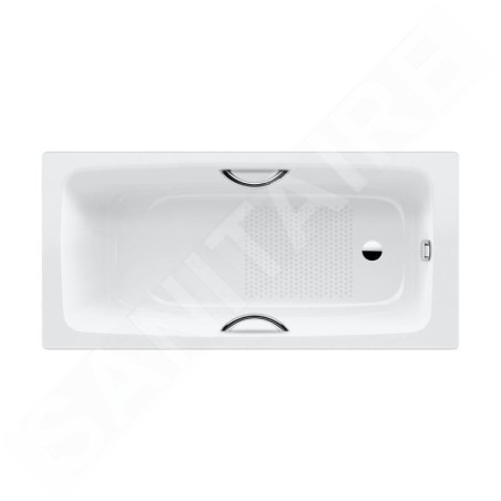 Kaldewei Advantage - Baignoire Cayono Star 753, 1500x700 mm, avec trous pour poignées, antidérapante, blanche 275330000001