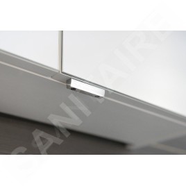 Sapho Riwa - Armoire avec miroir avec éclairage LED, 1210x700x170 mm, 3 portes, blanc brillant RIW120-0030