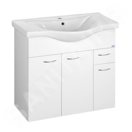 Aqualine Keramia Fresh - Meuble lavabo 752x740x347 mm, blanc 50082A