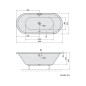 Polysan Baignoires - Baignoire VIVA O, 1850 x 800 x 470 mm, blanc 72179 Polysan Baignoires - Baignoire VIVA O, 1850 x 800 x 470 mm, blanc 72179