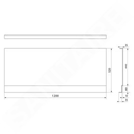 Polysan Couvert - Panneau frontal 120, 1200 x 520 mm, blanc 72853