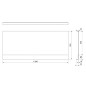 Polysan Couvert - Panneau frontal 120, 1200 x 520 mm, blanc 72853