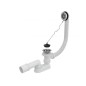 Alcadrain Garnitures de vidage - Kit de vidage pour baignoire 570 mm, avec trop-plein, chromé A501