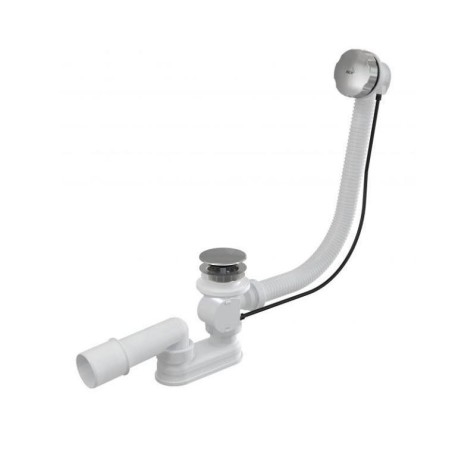 Alcadrain Garnitures de vidage - Garniture de vidange et de trop-plein pour baignoire, longueur 570 mm, chrome A55KM