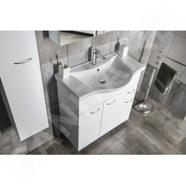 Aqualine Keramia Fresh - Meuble lavabo 752x740x347 mm, blanc 50082A