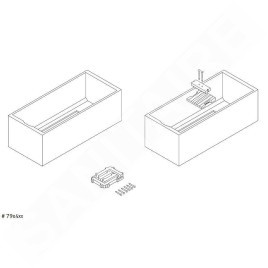 Duravit Accessoires - Support pour baignoire D-Code, 1700x750 mm 790474000000000