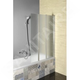 Aqualine Vanda - Paroi de salle de bains 1000x1400 mm, chrome/verre mat AQ1140