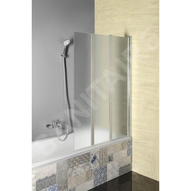 Aqualine Vanda - Paroi de salle de bains 1000x1400 mm, chrome/verre mat AQ1140