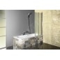 Aqualine Vanda - Paroi de salle de bains 1000x1400 mm, chrome/verre mat AQ1140
