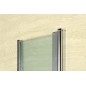 Aqualine Vanda - Paroi de salle de bains 1000x1400 mm, chrome/verre mat AQ1140